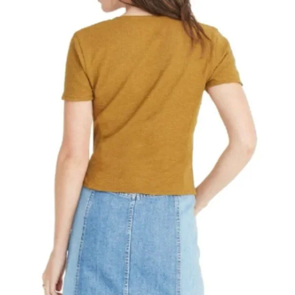 Madewell Texture & Thread Wrap-Tie Top - Picture 2 of 5